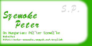 szemoke peter business card